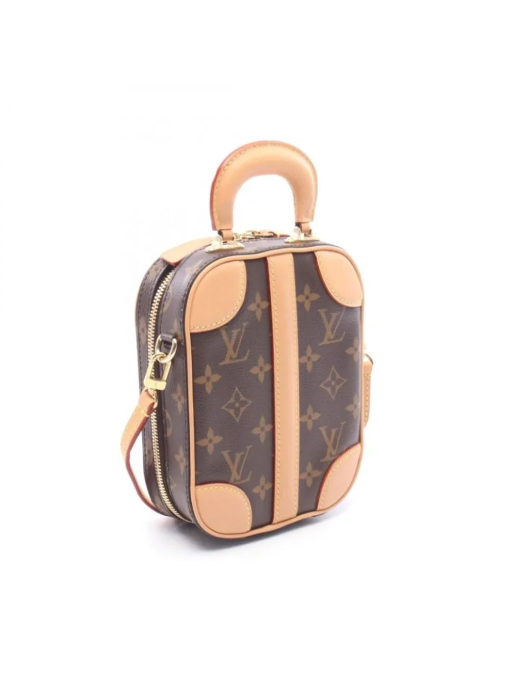 Louis Vuitton Valisette Vertical 2-Way Canvas Leather Handbag